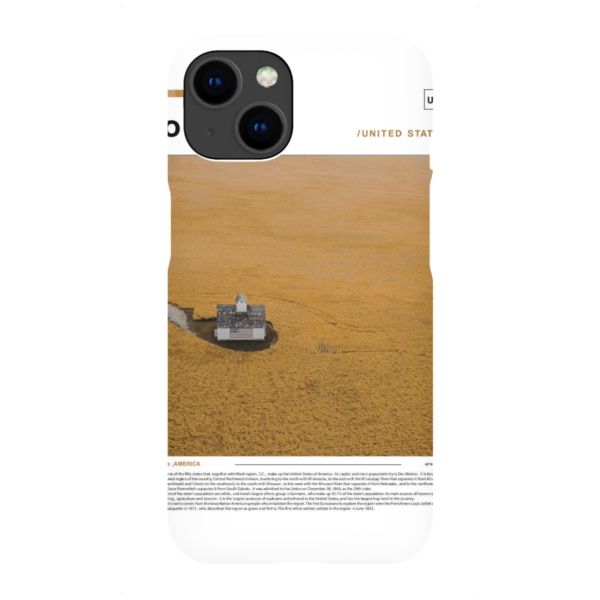 "Titelseite einer Zeitung aus Iowa"für iPhone - Premium-Case Handyhülle artboxONE