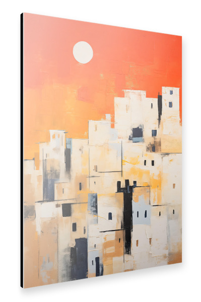 Alu-Dibond "Abstrakte Wüstenstadt" 30x20 cm artboxONE