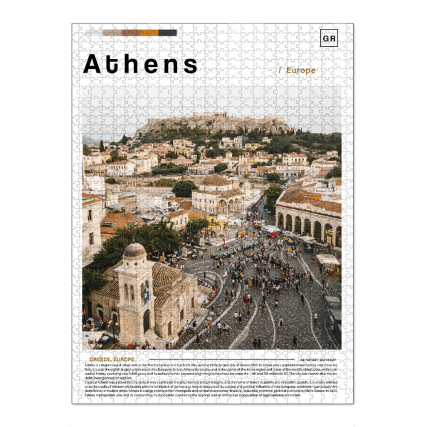 Puzzle Ravensburger "Cover der Athener Zeitung" artboxONE - Städte,Architektur