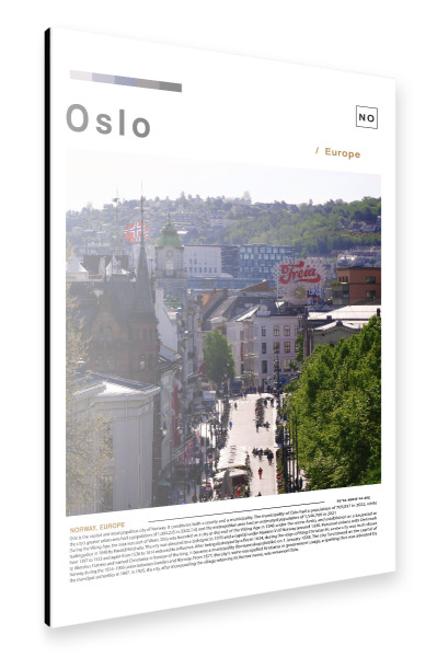 Alu-Dibond "Cover der Osloer Zeitung" 30x20 cm artboxONE