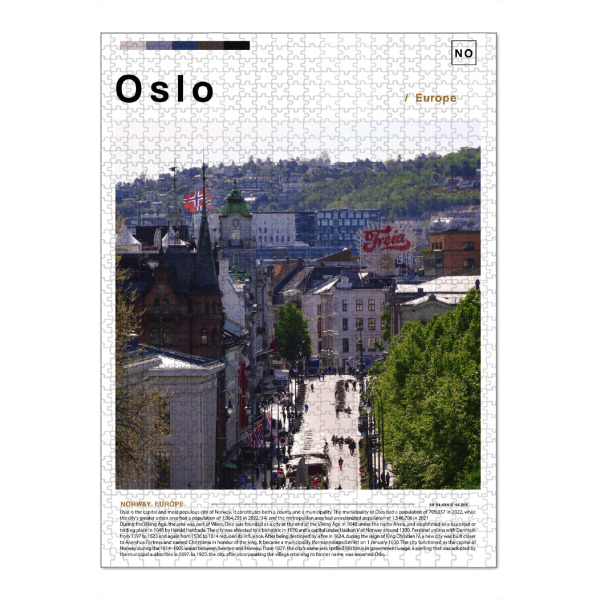 Puzzle Ravensburger "Cover der Osloer Zeitung" artboxONE - Städte,Architektur