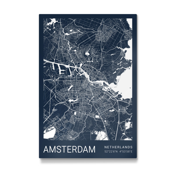 Galerie-Print "City Map von Amsterdam" 30x20 cm artboxONE