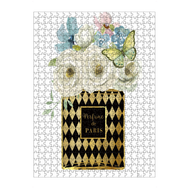 Puzzle Ravensburger "Harlekin-Blumenparfüm" artboxONE - Floral,Tiere,Fashion - Blumen,Schmetterling,Parfüm,Floral - Bild blumen