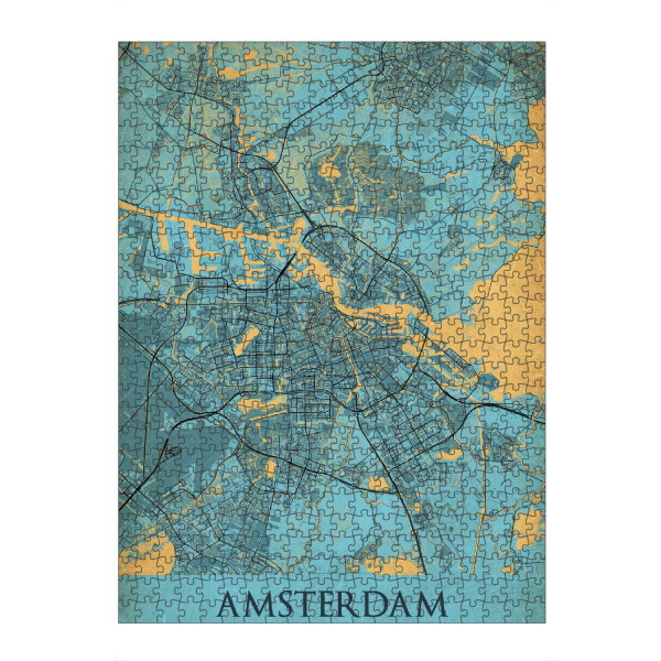 Puzzle Ravensburger "Vintage CityMap von Amsterdam" artboxONE - Städte / Amsterdam,Kartografie