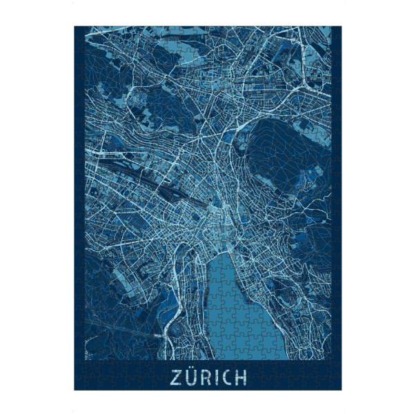 Puzzle Ravensburger "Zürich Stadtplan" artboxONE - Städte / Zürich,Kartografie