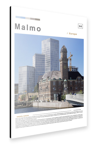 Alu-Dibond "Malmö-Zeitungscover" 30x20 cm artboxONE