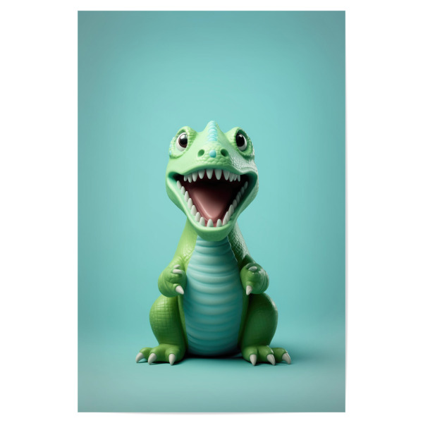 Poster "Lustiger Spielzeug-Dinosaurier" artboxONE - Für Kinder,Tiere,Lustig