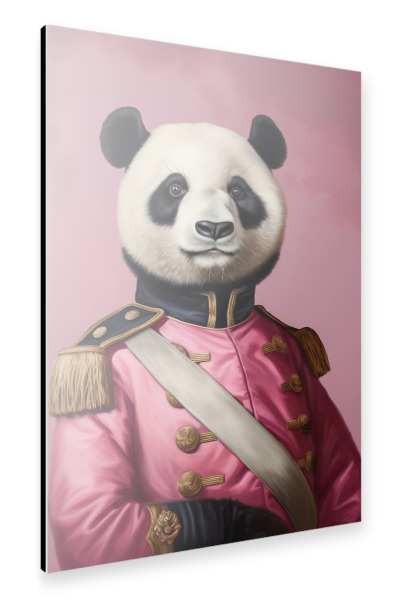 Alu-Dibond "Gemälde pink Panda Bär" 30x20 cm artboxONE