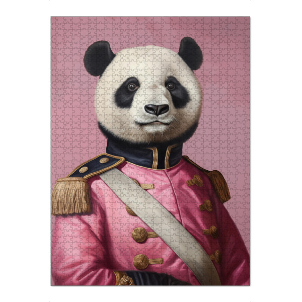 Puzzle Ravensburger "Gemälde pink Panda Bär" artboxONE - Tiere,Abstrakt,Lustig