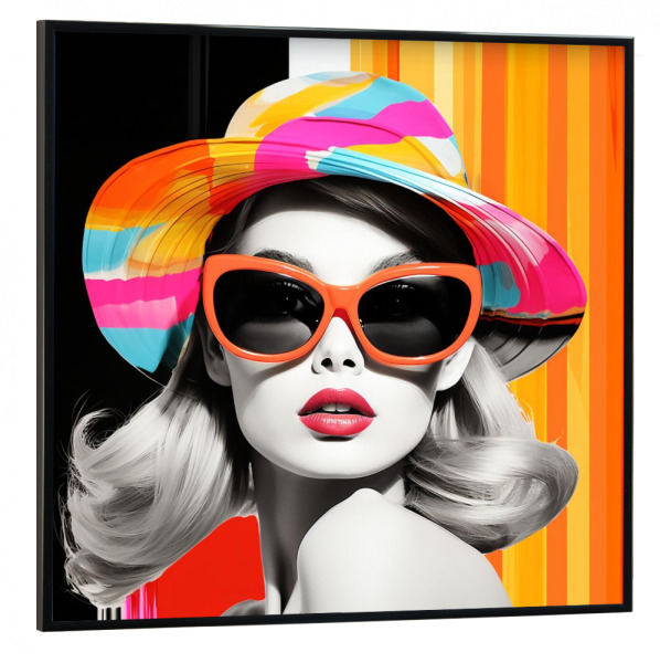 Poster mit schwarzem Rahmen 30x30 cm "MODE-IKONEN-PORTRÄT" artboxONE - Abstrakt,Menschen,Fashion,Streetart,Für Mama