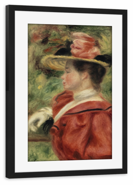 Poster mit Rahmen schwarz "Frau mit Handschuh" artboxONE - Reise,Menschen,Für Mama,Für Papa