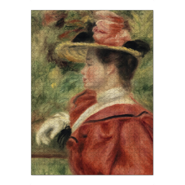 Puzzle Ravensburger "Frau mit Handschuh" artboxONE - Reise,Menschen,Für Mama,Für Papa