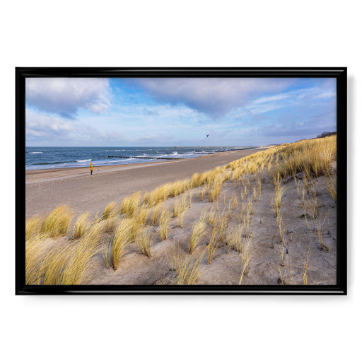 Wellen, Düne, Wolken, Strand