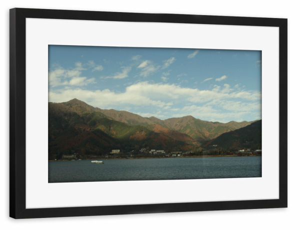 Poster mit Rahmen schwarz "See mit Bergen" artboxONE - Natur,Reise,Reise / Asien - See,Berg,Natur,Reise