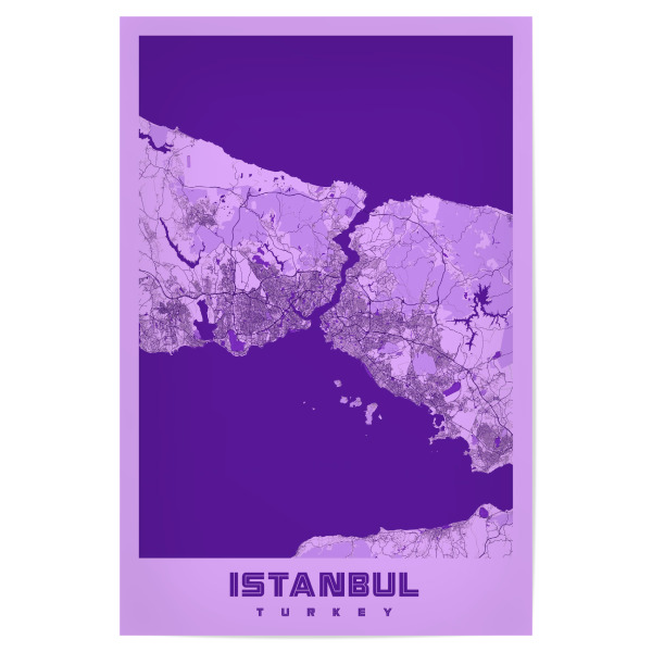 Poster 30x20 cm "Istanbul City Plan" artboxONE - Städte / Istanbul,Kartografie