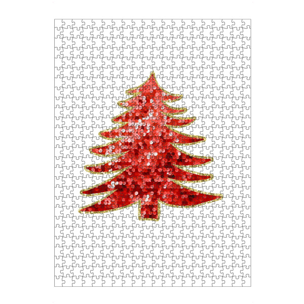 artboxONE Puzzle "Roter Pailletten-Weihnachtsbaum" artboxONE - Abstrakt,Weihnachten