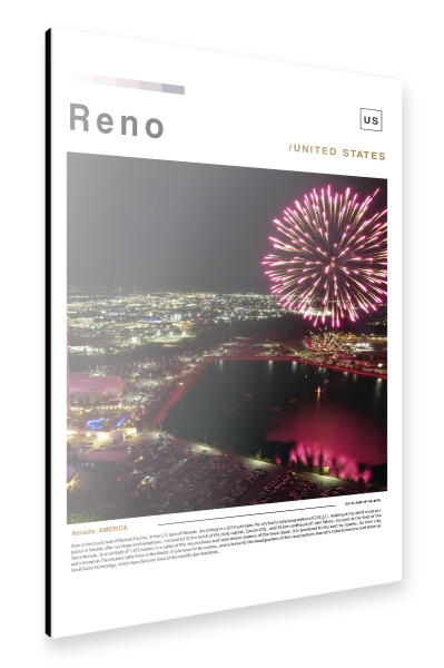 Alu-Dibond "Reno-Zeitungscover" 30x20 cm artboxONE