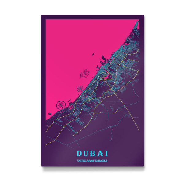 Galerie-Print "Stadtplan von Dubai" 30x20 cm artboxONE
