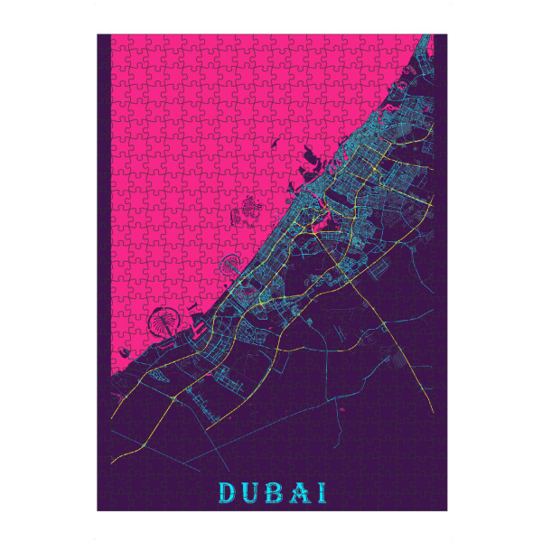 artboxONE Puzzle "Stadtplan von Dubai" artboxONE - Städte / Dubai,Kartografie