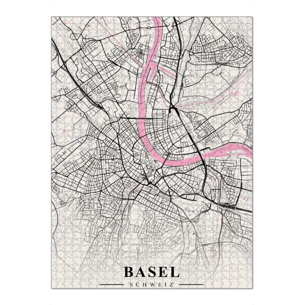 Puzzle Ravensburger "Stadt Basel Wandbild" artboxONE - Städte,Kartografie