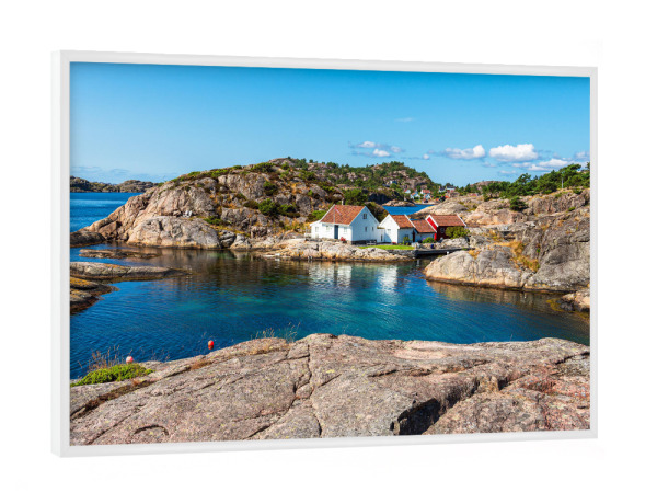 Poster mit weißem Rahmen "Schäreninsel Kapelløya" artboxONE - Natur,Reise,Architektur,Reise / Strand und Meer,Reise / Länder