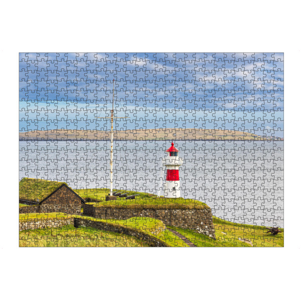 Puzzle Ravensburger "Leuchtturm in Tórshavn" artboxONE - Natur,Reise,Architektur,Reise / Strand und Meer