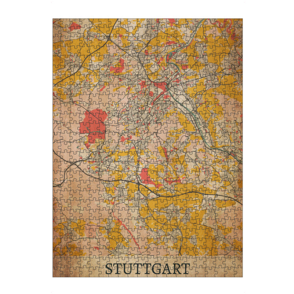 Puzzle Ravensburger "Stuttgart als Vintage Citymap" artboxONE - Städte / Stuttgart,Kartografie