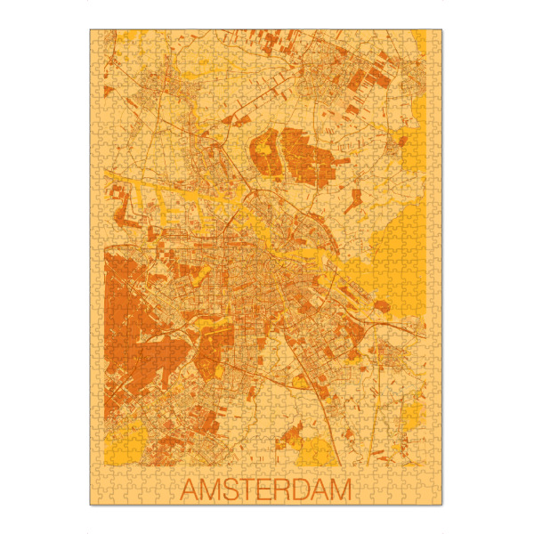 Puzzle Ravensburger "Amsterdamer Citymap" artboxONE - Städte / Amsterdam,Kartografie