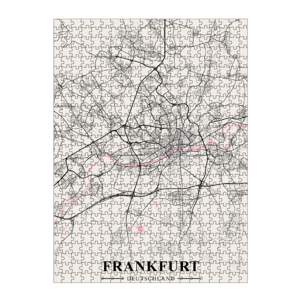artboxONE Puzzle "Stadt Map von Frankfurt" artboxONE - Städte / Frankfurt,Kartografie