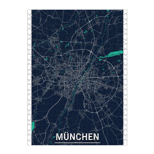 artboxONE Puzzle "Münchner City Map" artboxONE - Städte / München,Kartografie