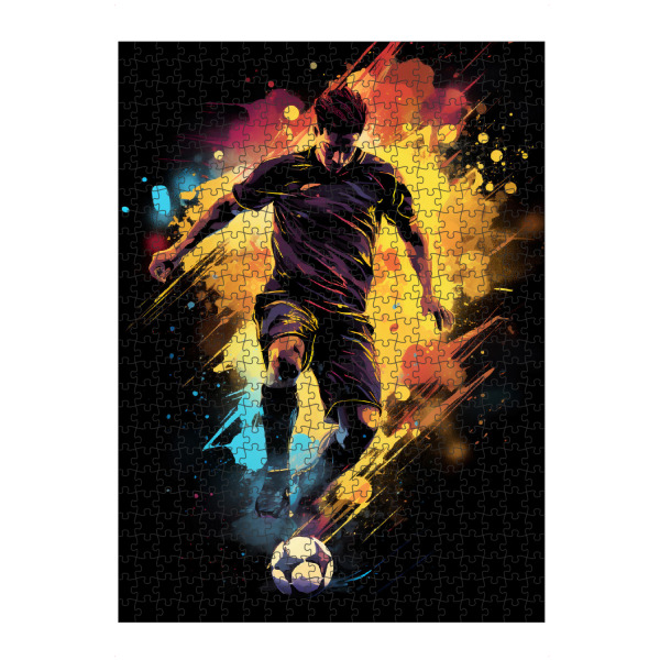 artboxONE Puzzle "Football Colorful 5 (matart)" artboxONE - Sport / Fußball - Fußball,Fußballspieler,Spieler,Ball,Mannschaft,Sport,Bunt,Aquarell