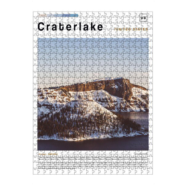 artboxONE Puzzle "Crater Lake-Zeitungscover" artboxONE - Städte,Architektur