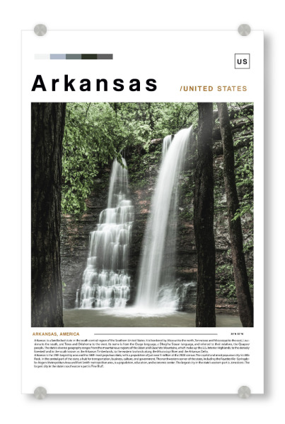 Acrylglasbild "Cover der Arkansas-Zeitung" artboxONE - Städte,Architektur