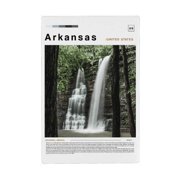 Metall Poster "Cover der Arkansas-Zeitung" artboxONE - Städte,Architektur