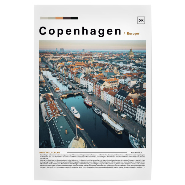 Poster 30x20 cm "Cover der Kopenhagener Zeitung" artboxONE - Städte,Architektur