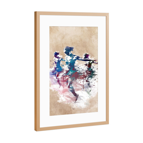 Poster mit Rahmen Kupfer "Synchronschwimmsport A" artboxONE - Sport,Sport / Motivation - Schwimmen,Schwimmen,Sport,Illustration,Sport