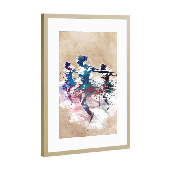 Poster mit Rahmen Gold "Synchronschwimmsport A" artboxONE - Sport,Sport / Motivation - Schwimmen,Schwimmen,Sport,Illustration,Sport