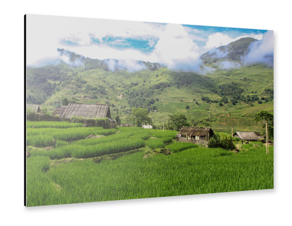 Alu-Dibond "Die Reisfelder bei Sapa" 30x20 cm artboxONE