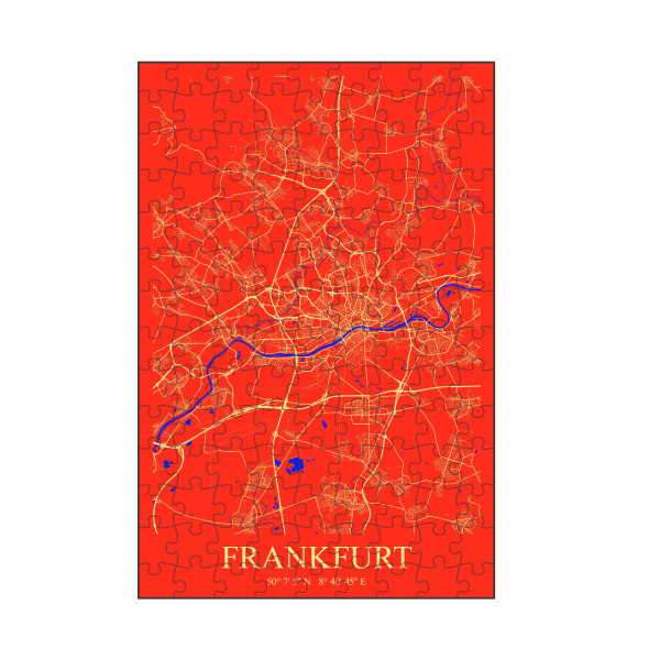 artboxONE Puzzle "Frankfurt am Main Map" artboxONE - Städte / Frankfurt,Kartografie