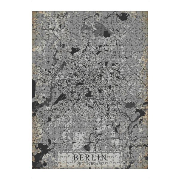 artboxONE Puzzle "Berliner Vintage Citymap" artboxONE - Städte / Berlin,Schwarzweiß,Kartografie