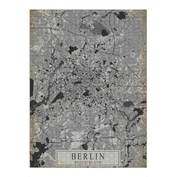 Puzzle Ravensburger "Berliner Vintage Citymap" artboxONE - Städte / Berlin,Schwarzweiß,Kartografie
