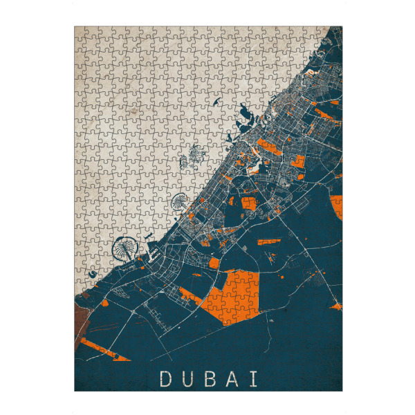 Puzzle Ravensburger "Dubai als Vintage Stadtplan" artboxONE - Städte / Dubai,Kartografie