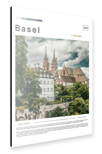 Alu-Dibond "Basel Newspaper cover" 30x20 cm artboxONE