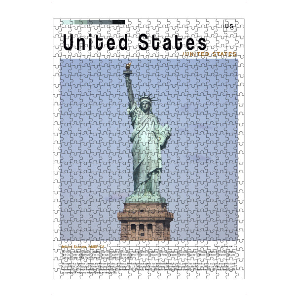 Puzzle Ravensburger "Zeitungscover der Freiheitsstatue" artboxONE - Städte,Architektur