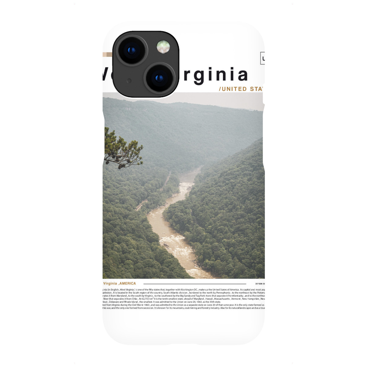 iPhone "Titelseite Zeitung - West Virginia" Premium-Case Handyhülle artboxONE