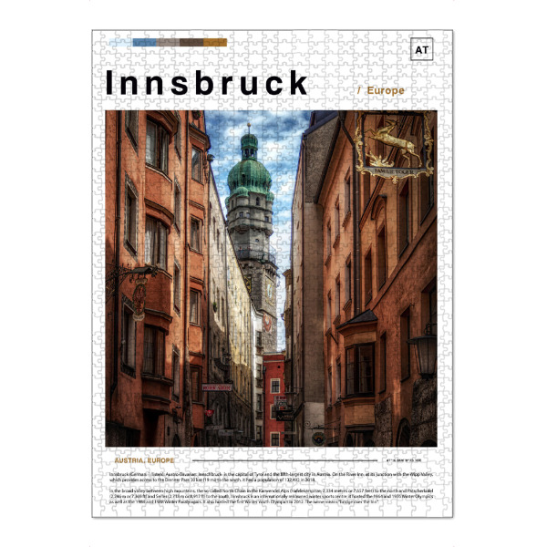 Puzzle Ravensburger "Innsbrucker Zeitungsseite" artboxONE - Städte,Architektur