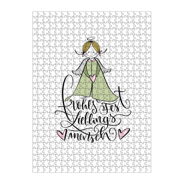 Puzzle Ravensburger "Engel „Lieblingsmensch“" artboxONE - Weihnachten - Weihnachten,Engel,Herz,Geschenk,Advent,Adventskalender - Bild weihnachten