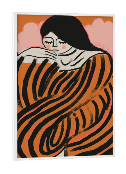 Poster mit weißem Rahmen "Esmeralda" artboxONE - Abstrakt,Menschen,Für Mama