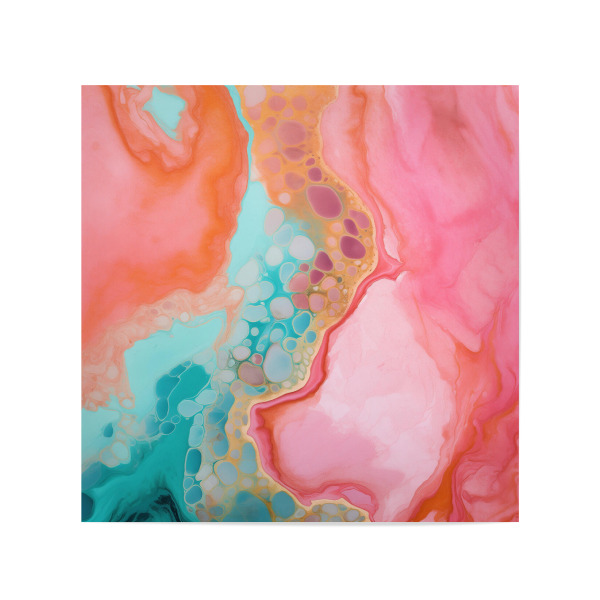 Poster 20x20 cm "Rosa Marmor Effekt" artboxONE - Abstrakt,Geometrie,Marmor