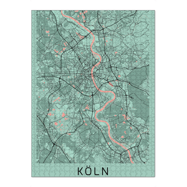 Puzzle Ravensburger "City Köln Map" artboxONE - Städte / Köln,Kartografie